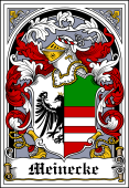 German Wappen Coat of Arms Bookplate for Meinecke