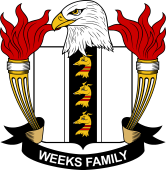 Coat of arms used by the Weeks family in the United States of America
