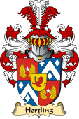 v.23 Coat of Family Arms from Germany for Hertling