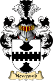 English Coat of Arms (v.23) for the family Newcomb (e)