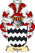 v.23 Coat of Family Arms from Germany for Vetzer