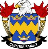 Coat of arms used by the Curtiss family in the United States of America