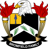Coat of arms used by the Bromfield family in the United States of America