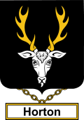 English Coat of Arms Shield Badge for Horton
