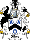 English Coat of Arms for the family Sikes or Sykes