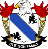Coat of arms used by the Stetson family in the United States of America