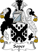 English Coat of Arms for the family Soper
