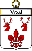 French Coat of Arms Badge for Vidal