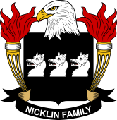 Coat of arms used by the Nicklin family in the United States of America