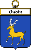 French Coat of Arms Badge for Oudin or Odin