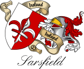 Sept (Clan) Coat of Arms from Ireland for Sarsfield