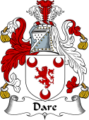 English Coat of Arms for the family Dare