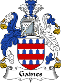 English Coat of Arms for the family Gaines
