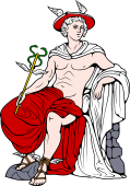 Gods and Goddesses Clipart image: Mercury (Hermes) Seated