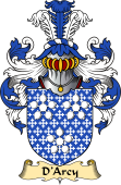 English Coat of Arms (v.23) for the family D'Arcy