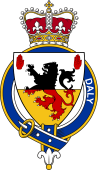 British Garter Coat of Arms for Daly (Ireland)