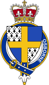 British Garter Coat of Arms for Osborne (England and Ireland)