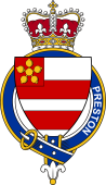 British Garter Coat of Arms for Preston (England)