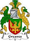 English Coat of Arms for the family Greaves