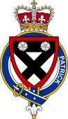 Families of Britain Coat of Arms Badge for: Patrick (England)
