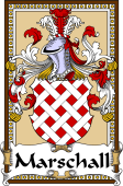 German Coat of Arms Wappen Bookplate  for Marschall