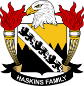 Coat of arms used by the Haskins family in the United States of America
