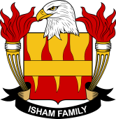 Coat of arms used by the Isham family in the United States of America