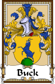 German Coat of Arms Wappen Bookplate  for Buck