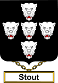 English Coat of Arms Shield Badge for Stout