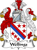 English Coat of Arms for the family Wellings