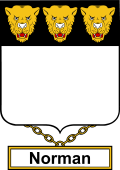 English Coat of Arms Shield Badge for Norman
