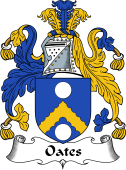 English Coat of Arms for the family Oates II