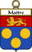 French Coat of Arms Badge for Maitre