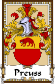 German Coat of Arms Wappen Bookplate  for Preuss