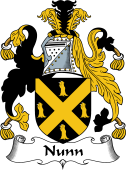 English Coat of Arms for the family Nunn