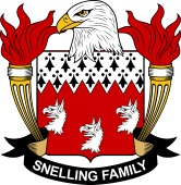 Coat of arms used by the Snelling family in the United States of America