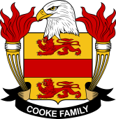 Coat of arms used by the Cooke family in the United States of America