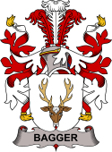 Coat of arms used by the Danish family Bagger