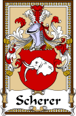 German Coat of Arms Wappen Bookplate  for Scherer