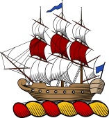 Family Crest from Scotland for: Aberneathy, Abernethy (Scotland) Crest - A Ship under Sail