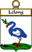 French Coat of Arms Badge for Lelong (Long le)