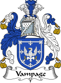English Coat of Arms for the family Vampage