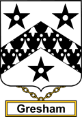 English Coat of Arms Shield Badge for Gresham