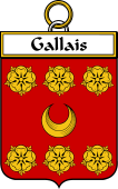 French Coat of Arms Badge for Gallais