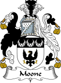 English Coat of Arms for the family Moone or Moon