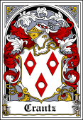 German Wappen Coat of Arms Bookplate for Crantz