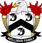 Coat of arms used by the Wellman family in the United States of America