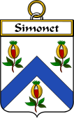 French Coat of Arms Badge for Simonet