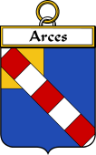 French Coat of Arms Badge for Arces
