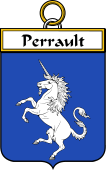 French Coat of Arms Badge for Perrault